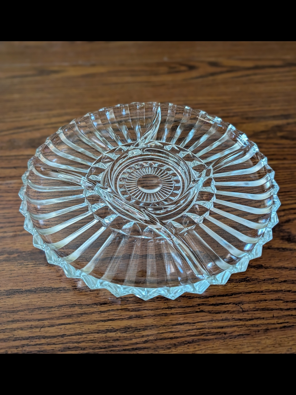 12" Vintage Indiana Glass Serving Plate - Clear Glass